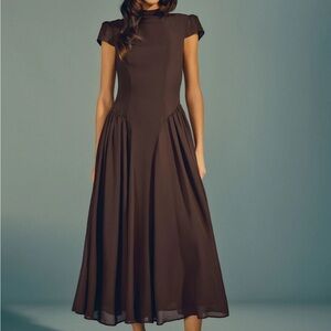 Reformation Maven Dress Brown
